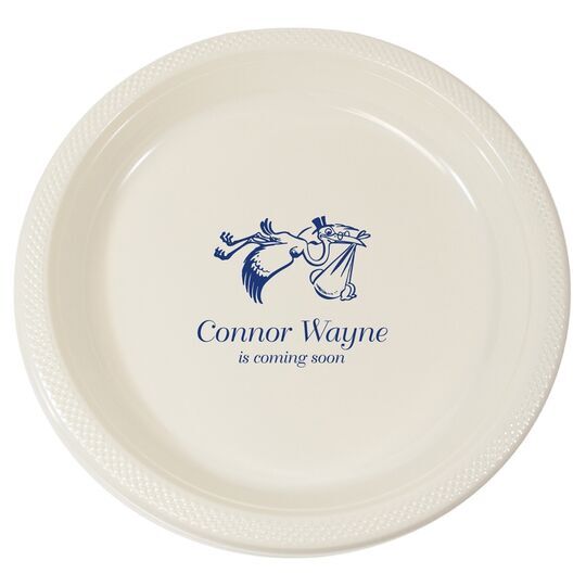 Special Stork Delivery Plastic Plates